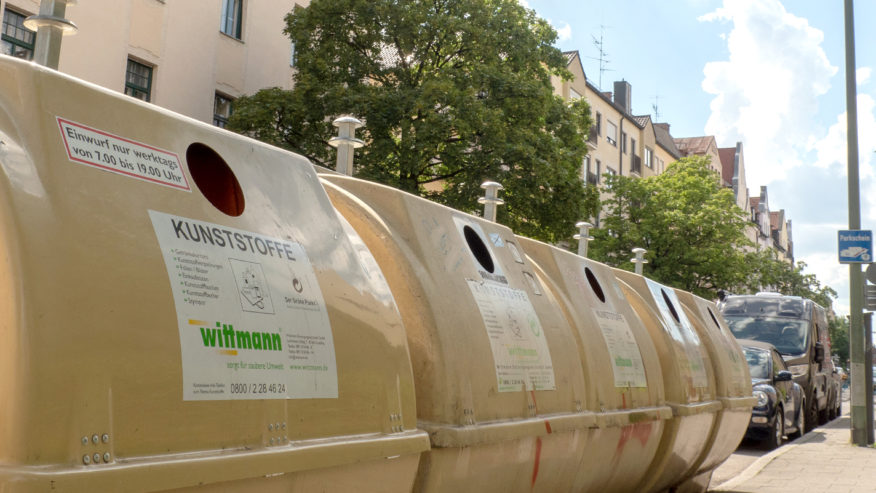 München - Wertstoffinseln erschweren Recycling | Initiative Frosch